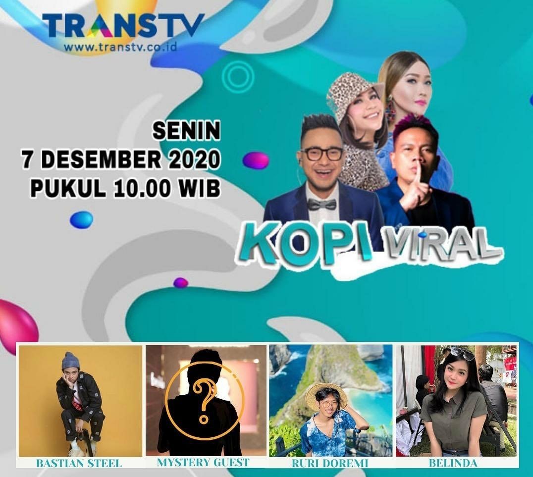 Jadwal Acara Trans Tv Senin 7 Desember 2020 Bastian Steel Di Kopi Viral Ikke Nurjanah Di Brownis Klik Seleb