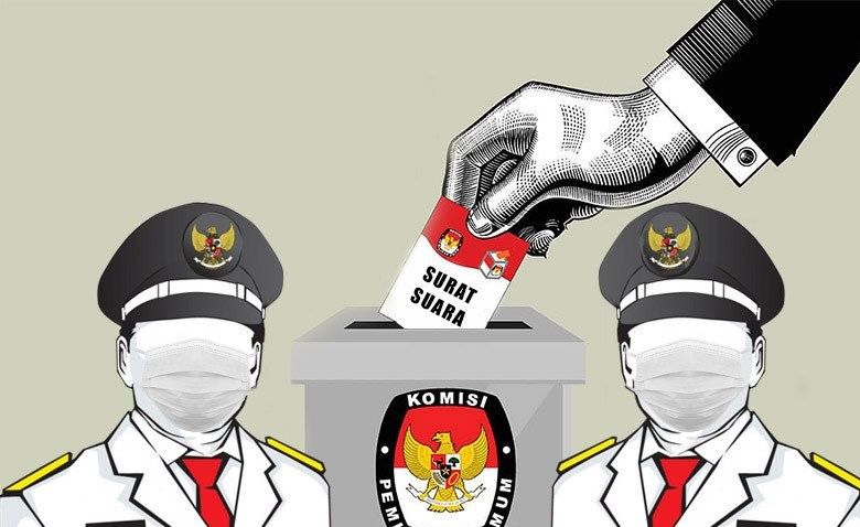 Ilustrasi penyaluran hak suara coblosan Pilkada Serentak di TPS