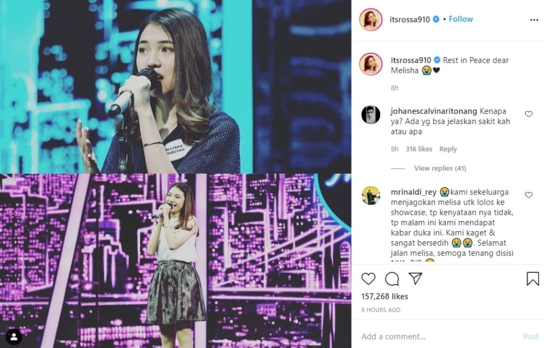 Unggahan Instagram Pribadi Juri Indonesian Idol 2020 (Instagram: @itsrossa910)