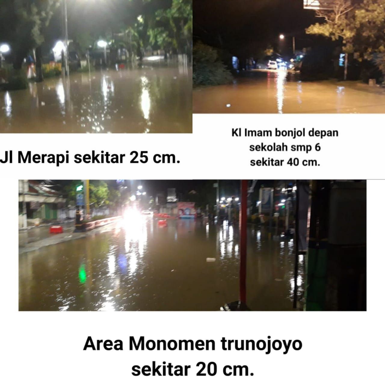 Beberapa daerah yang terendam banjir sungai Kemuning