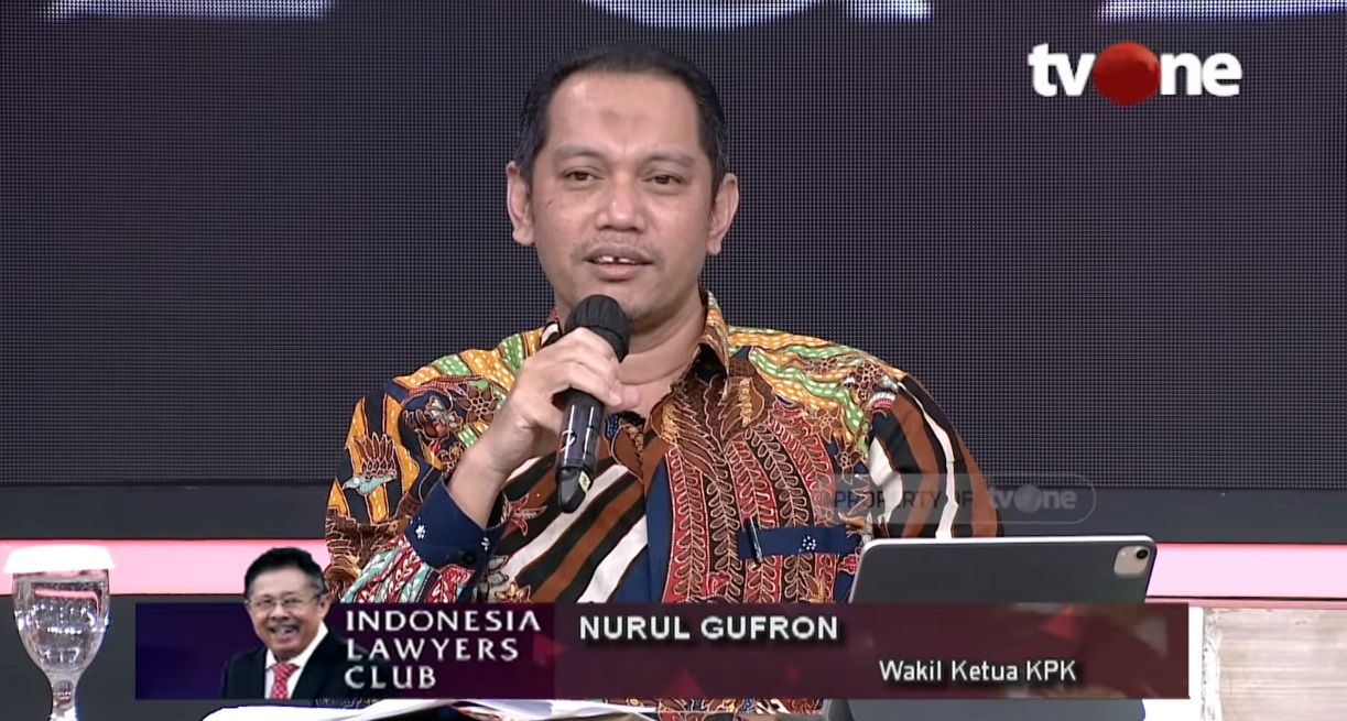 Tangkap Layar Youtube.com Nurul Ghufron dalam acara Indonesia Lawyers Club 