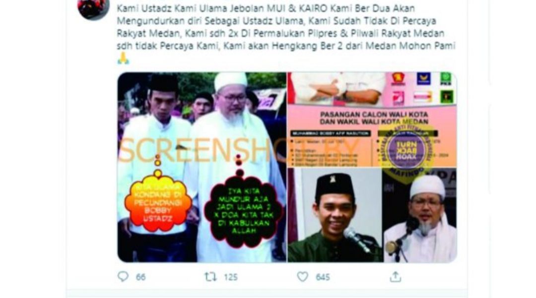 Informasi yang mengklaim Ustaz Abdul Somad dan Tengku Zulkarnain mengundurkan diri sebagai ulama.