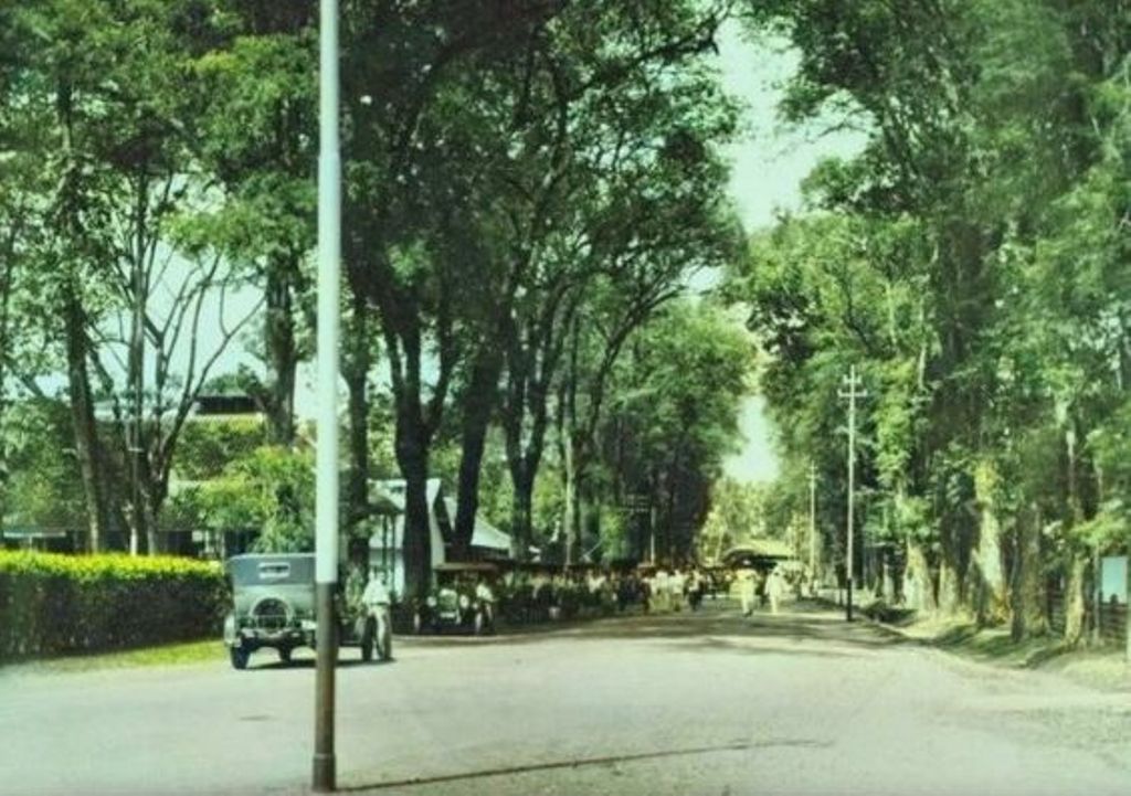 Jalan KK Singawinata Purwakarta pada tahun 1928/pinterest @pbintoro/bintoro hoepoedio