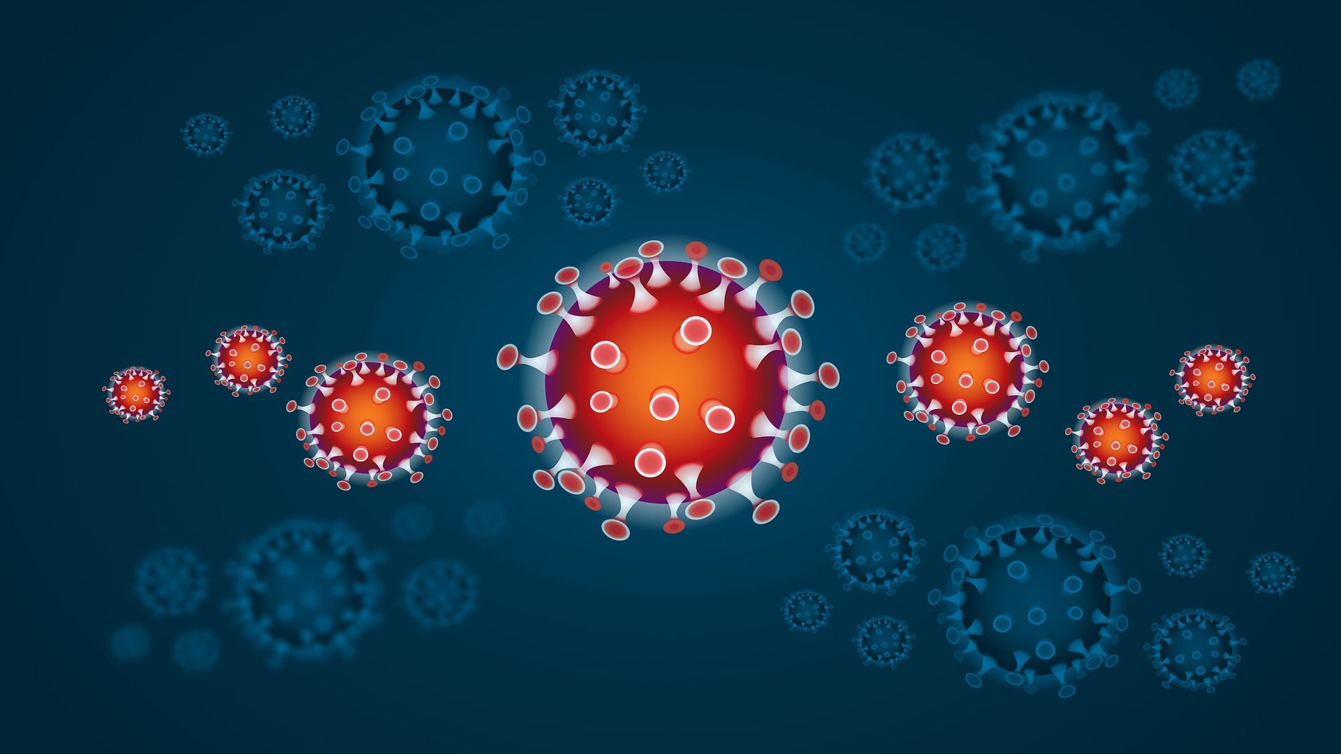 Ilustrasi virus corona.