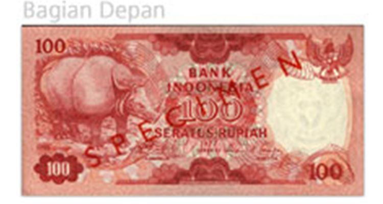 Uang Rp 100 Tahun Emisi 1977