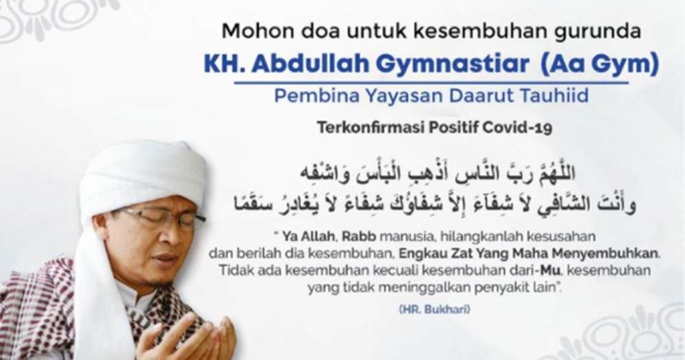 KH Abdullah Gymnastiar terkonfirmasi Covid-19