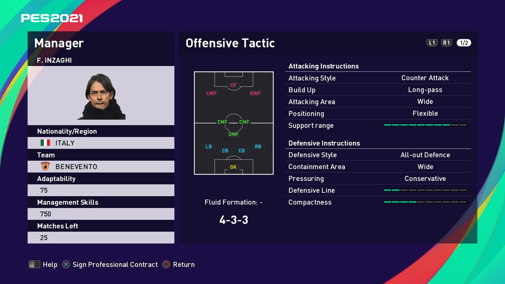PES 2021, Manajer Formasi 4-3-3 Terbaik dan Tipe Pemain