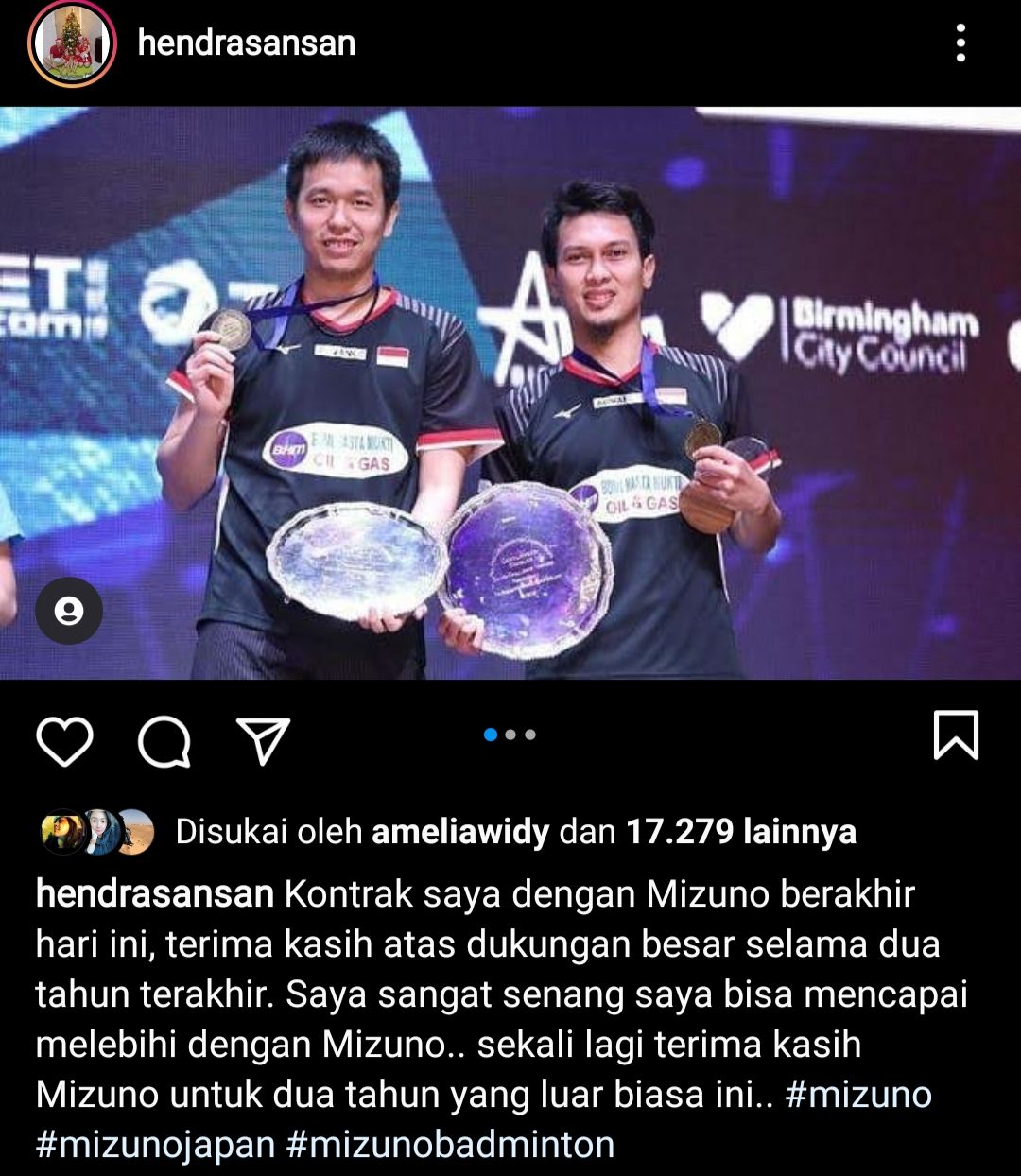 Mengejutkan Cerai Dari Mizuno Pebulutangkis Ganda Putra Ahsan Hendra Resmi Dipinang Victor Jurnal Presisi