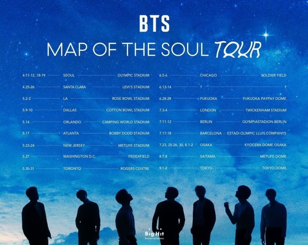 Pengumuman BTS Map of the Soul Tour.
