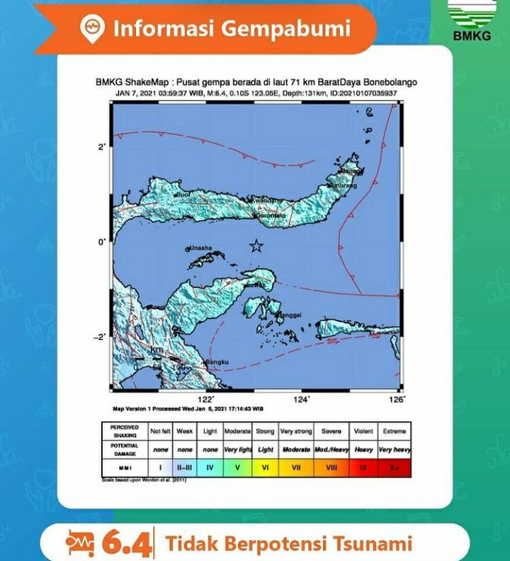 Gempa Terkini Terjadi Di Bonebolango Gorontalo M 6 4 Dan Bengkulu Selatan 5 8 Tak Berpotensi Tsunami Jakpus News