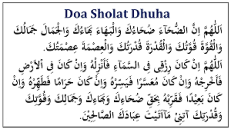 Doa Setelah Sholat Dhuha Dan Artinya Arab Latin Serta Terjemahan Portal Kudus Halaman 2