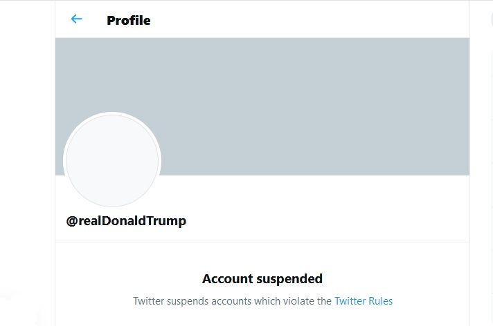akun Twitter Donald Trumps disuspen Twitter