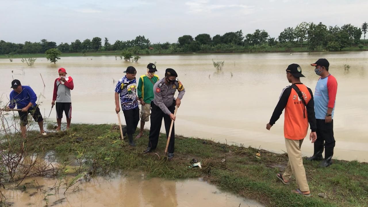 Kondisi Banjir di areal sawah Tujuh Desa se Kecamatan Jatitujuh