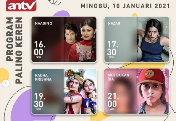 Jadwal Acara Antv Minggu 10 Januari 2021 Ada Jodha Akbar Radha Krishna Dan Tabir Biru Purwakarta News