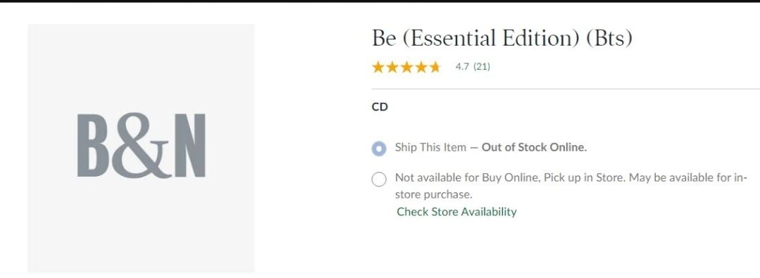 BE (Essential Edition) BTS