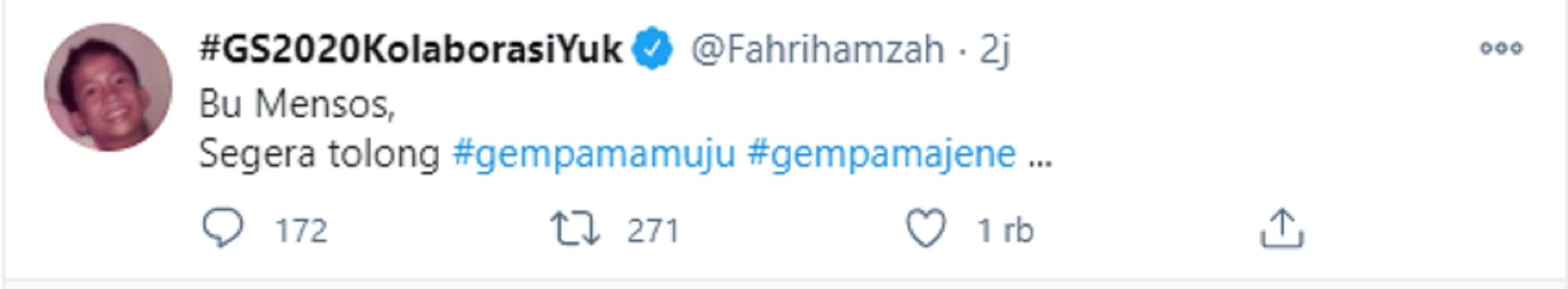 Tangkapan layar unggahan Fahri Hamzah. 