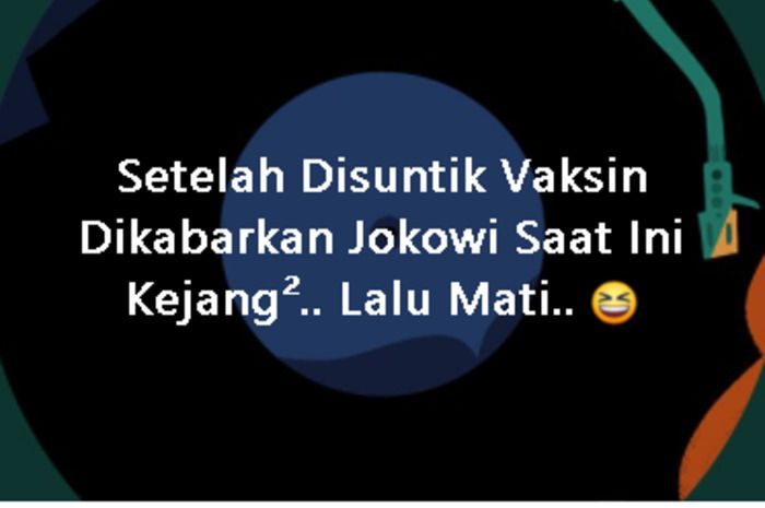 Tangkapan layar klaim Jokowi meninggal usai disuntik vaksin Covid-19. /Facebook Budi Ansyah