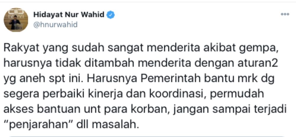 Cuitan Hidayat Nur Wahid.*