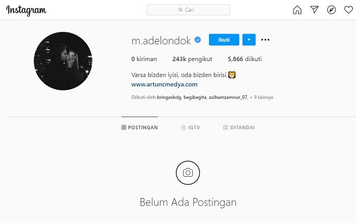 Tangkapan layar Instagram Ade Londok./Instagram/@m.adelondok