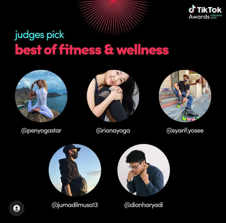 Nominasi kategori Best of Fitness and Wellness 