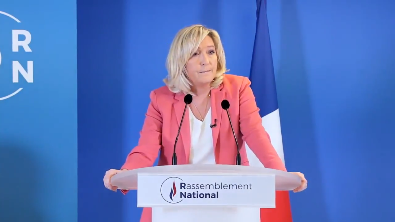 Pemimpin partai sayap kanan Prancis, Marine Le Pen.