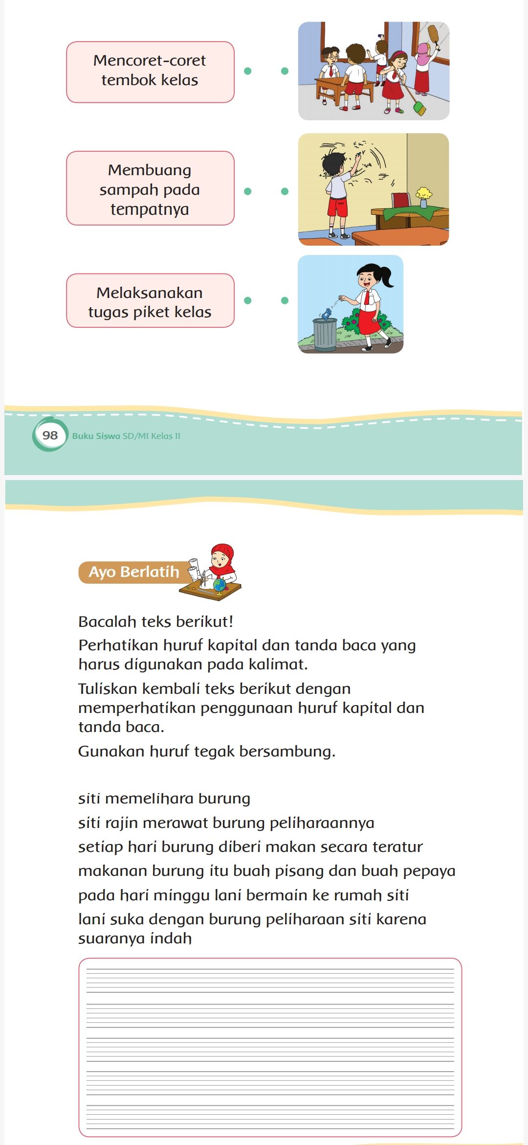 Kunci Jawaban Tema 6 Kelas 2 Halaman 98 99 Buku Tematik Subtema 2 Pembelajaran 6 Tentang Menghubungkan Gambar Metro Lampung News
