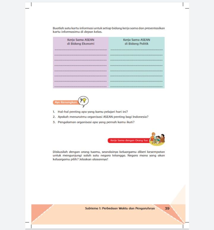 Jawaban Tema 8 Kelas 6 Halaman 37 38 39 40 Buku Tematik Apa Menurutmu Organisasi Asean Penting Bagi Indonesia Metro Lampung News