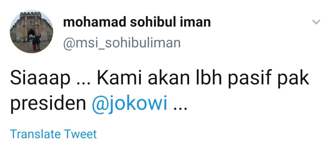 Cuitan politisi PKS Sohibul Iman menanggapi seruan Jokowi yang mengajak masyarakat lebih aktif menyampaikan aspirasi terkait kinerja pemerintah.