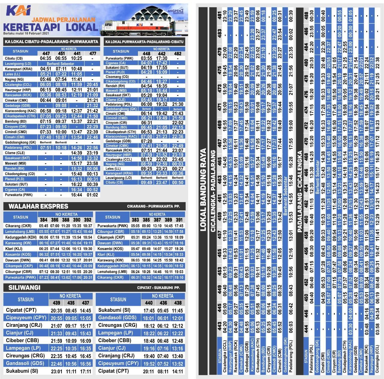 Berlaku Mulai Besok Ini Jadwal Lengkap Perjalanan Kereta Api Terbaru Gapeka 2021 Mapay Bandung Halaman 2