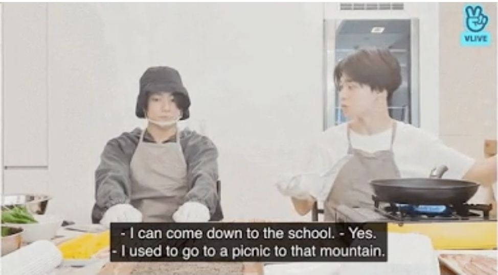 Jungkook dan Jimin BTS bercerita tentang kimbab dan hiking di masa kecil.