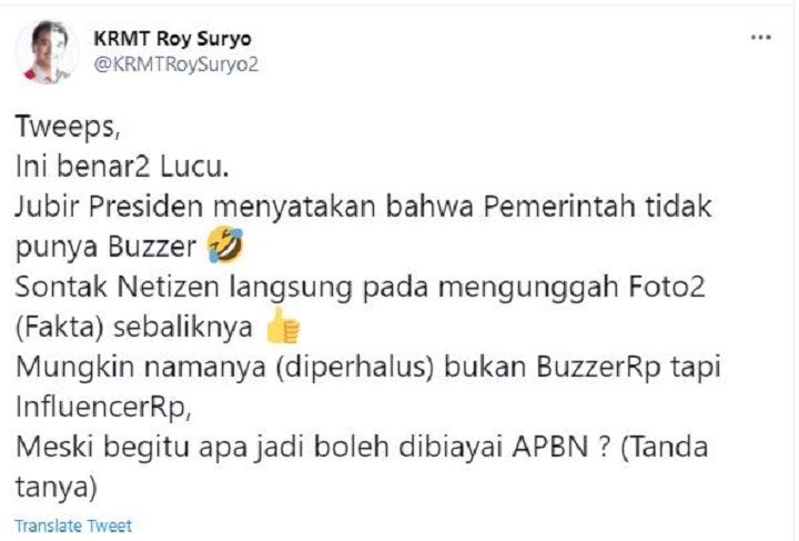 Cuitan Roy Suryo.*/