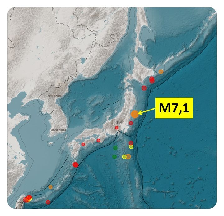Gempa Jepang M 7,1