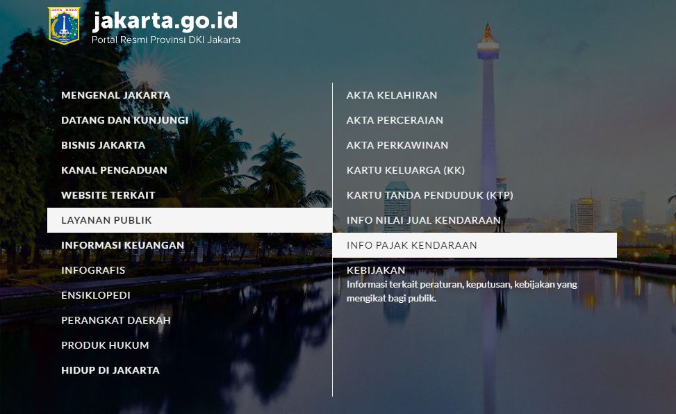 Cek Pajak Kendaraan Bermotor Online Wilayah Jakarta Melalui 3 Cara ...