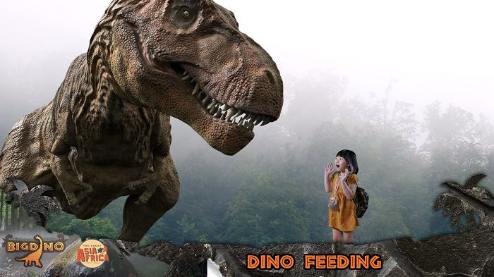 Wahana baru The Great Asia Africa Lembang, Big Dino Feeding Dinosaurus yang memungkinkan pengunjung bisa memberi makan dinosaurus.