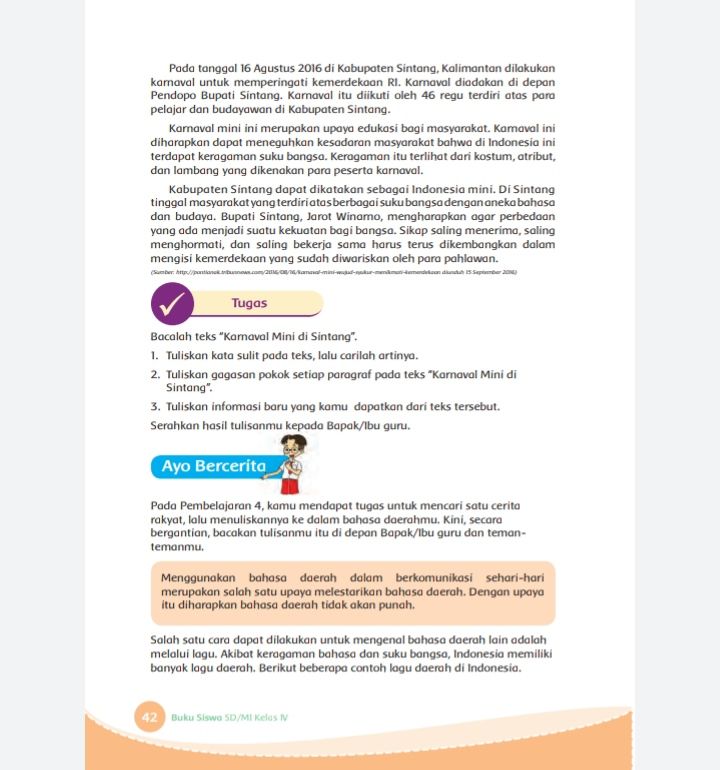Kunci Jawaban Tema 7 Kelas 4 Halaman 41 42 43 44 45 46 47 48 49 Buku Tematik Mencari Kata Sulit Dalam Teks Metro Lampung News
