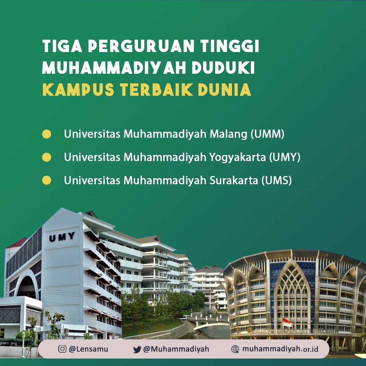 UMM masuk rangking universitas islam terbaik dunia, Hidayat Nur Wahid berikan apresiasi. 