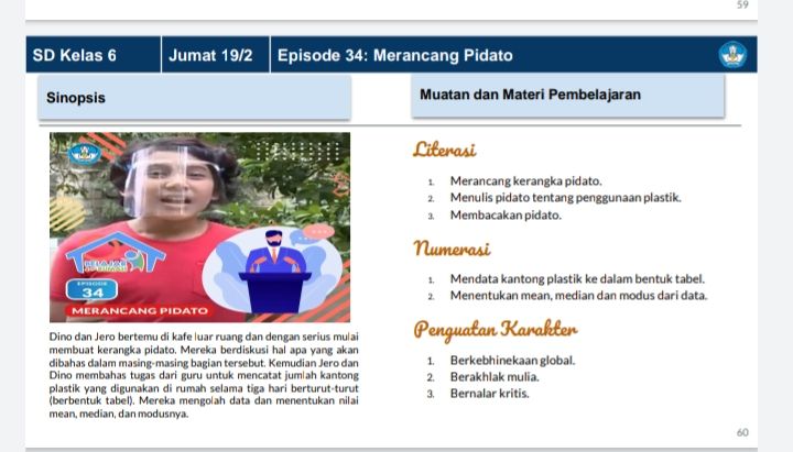 Soal Dan Jawaban Tvri Hari Ini Kelas 6 Jumat 19 Februari 2021 Bdr Merancang Pidato Episode 34 Metro Lampung News