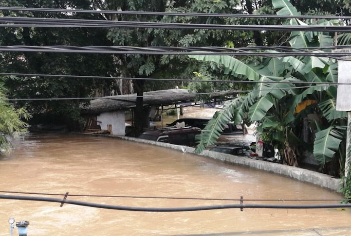 Salah satu titik banjir di Tangerang Raya