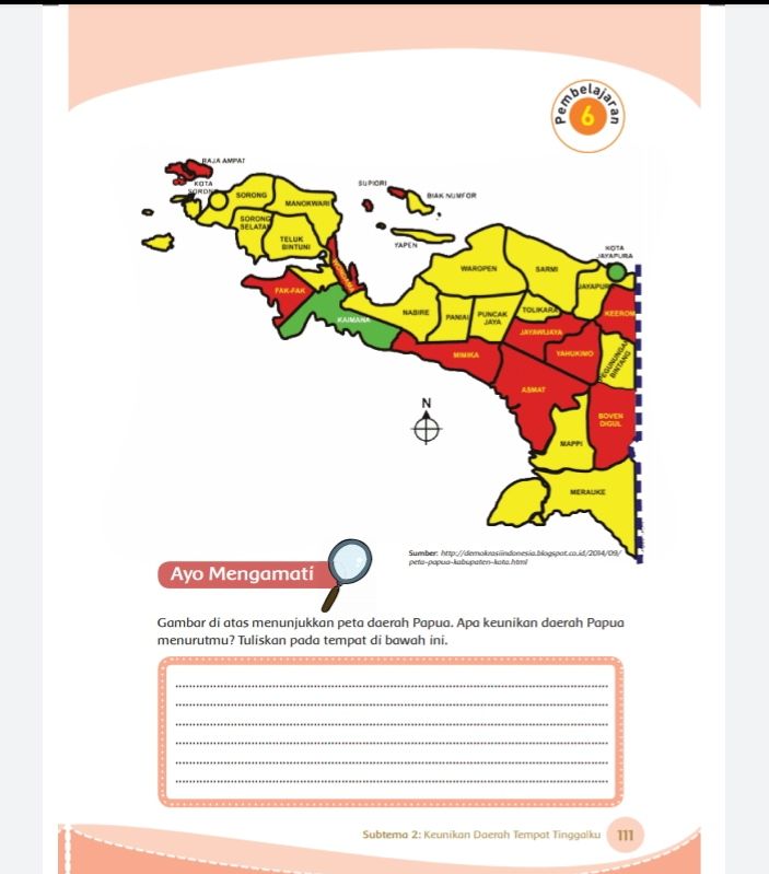 Kunci Jawaban Tema 8 Kelas 4 Halaman 111 112 113 114 115 116 117 118 119 120 121 Buku Tematik Keunikan Papua Metro Lampung News