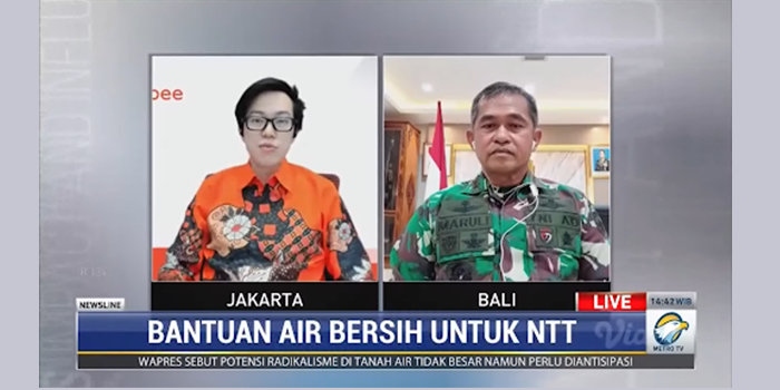 Mayor Jenderal TNI Maruli Simanjuntak dan Direktur Shopee Indonesia Handhika Jahja dalam telewicara di Metro TV, Rabu 17 Februari 2021.