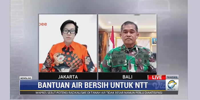 Wawancara yang ditayangkan secara langsung oleh Metro TV pada hari Rabu 17 Februari 2021, Mayor Jenderal TNI Maruli Simanjuntak dan Direktur Shopee Indonesia, Handhika Jahja. 