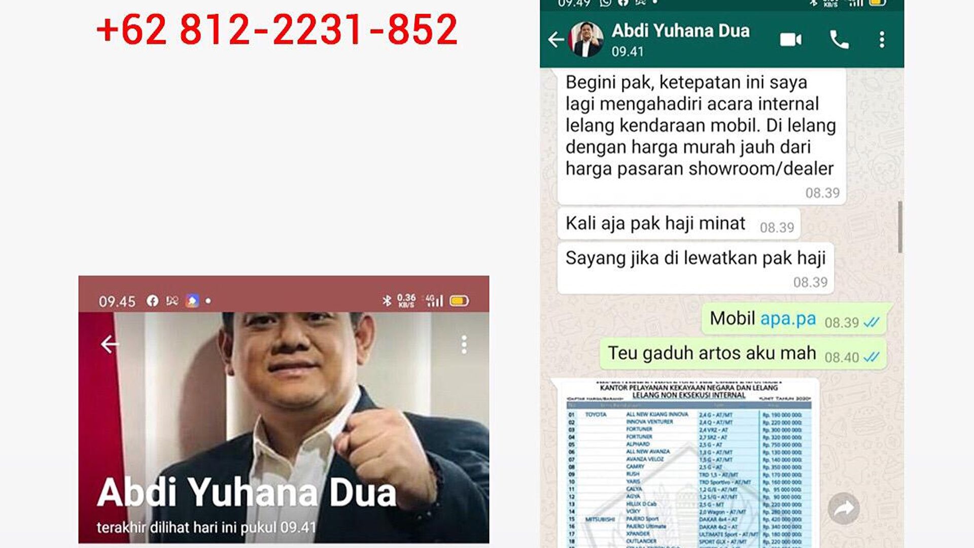 User WhatsApp catut nama Anggota DPRD Jabar Abdy Yuhana
