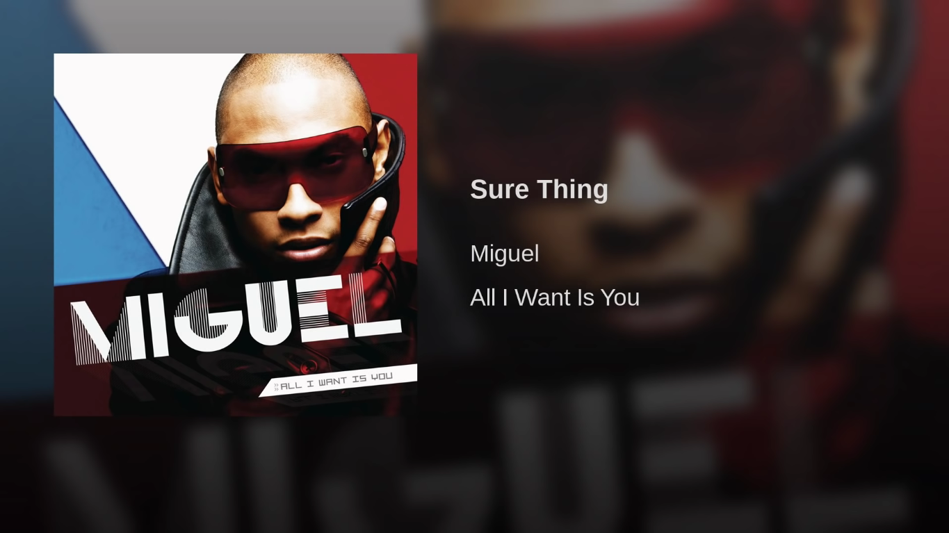 Lirik Sure Thing dari Miguel. /