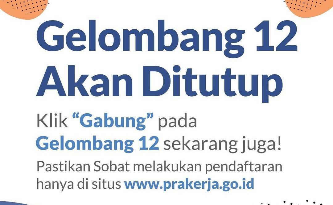  Informasi penutupan Prakerja Gelombang 12//Instagram/@prakerja.go.id
