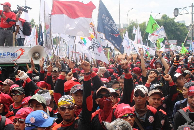 Ilustrasi buruh. Demo nasional kaum buruh akan digelar Senin, 12 April 2021. Di Jakarta 10 ribu buruh akan mengepung Mahkamah Konstitusi.