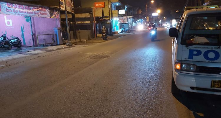 Lokasi kejadian truk vs motor di kawasan Arjasari, Kabupaten Bandung, Sabtu 27 Februari 2021 sore