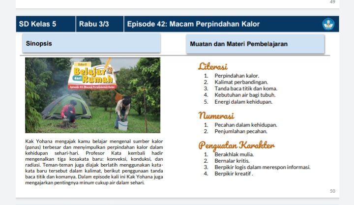 Soal Dan Jawaban Tvri Kelas 5 Hari Ini Bdr Rabu 3 Maret 2021 Episode 42 Macam Perpindahan Kalor Sehari Hari Metro Lampung News