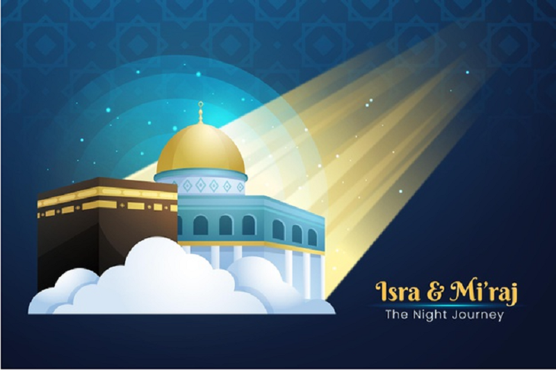 background isra miraj