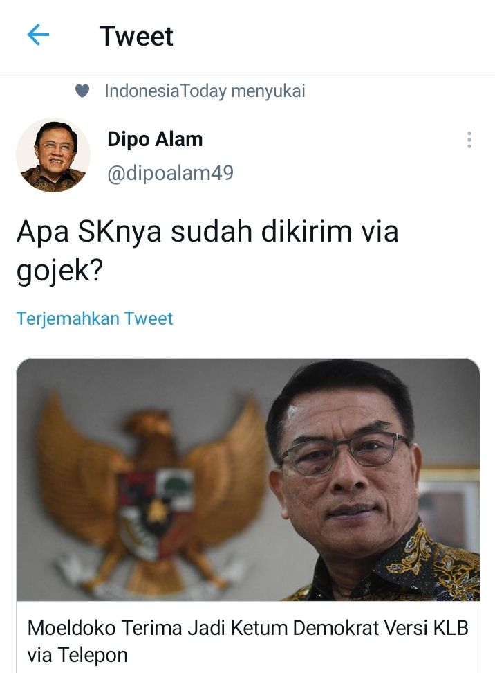 Tweet Dipo Alam