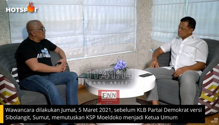 Mantan Panglima TNI Jenderal (Purn) Gatot Nurmantyo saat diwawancarai oleh Bang Arief
